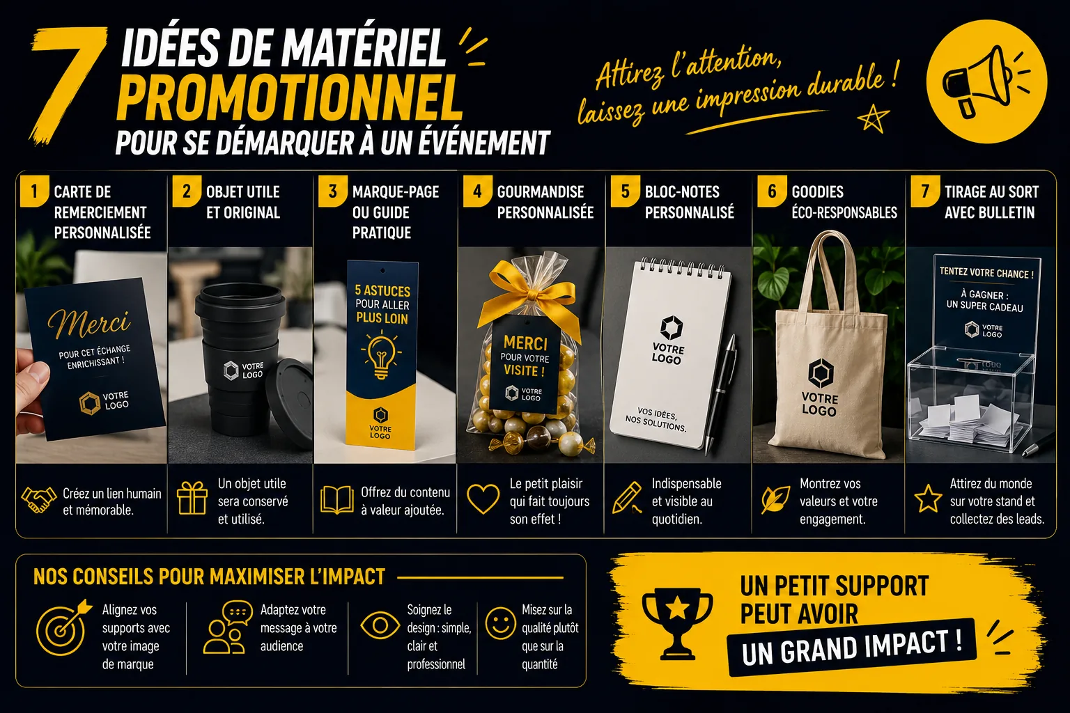 7 idées de matériel promotionnel pour se démarquer à un événement