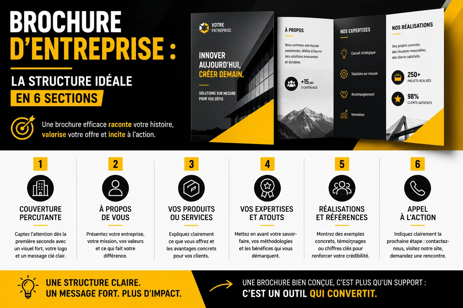Brochure d’entreprise : la structure idéale en 6 sections