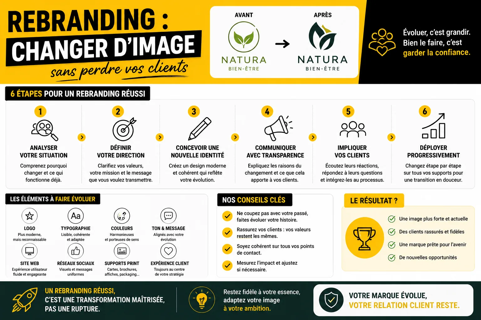Rebranding : changer d’image sans perdre vos clients