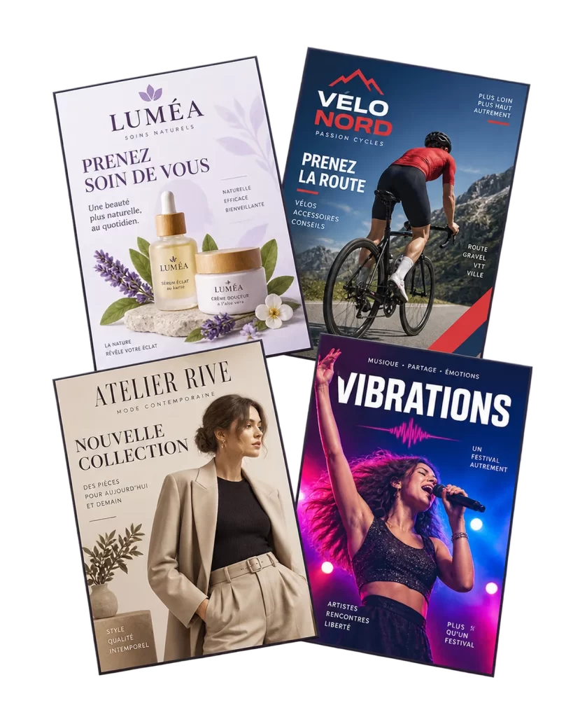 Flyer : exemples de réalisations sur mesure