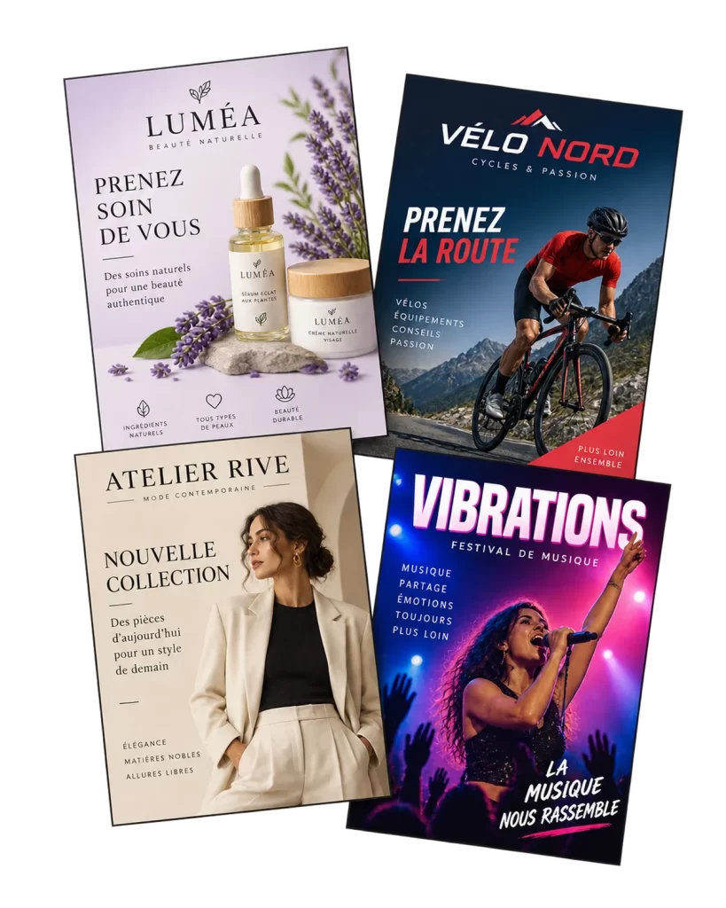 Flyer : exemples de réalisations sur mesure