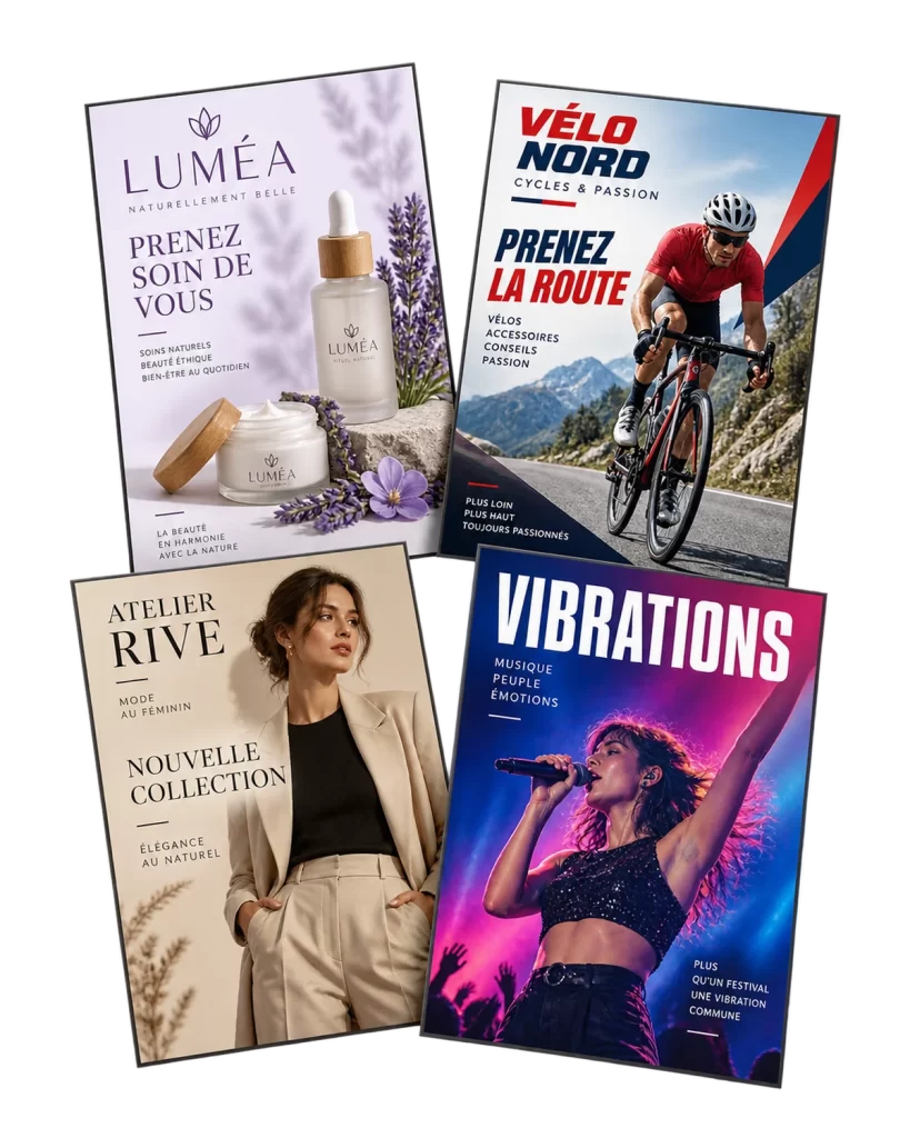 Flyer : exemples de réalisations sur mesure