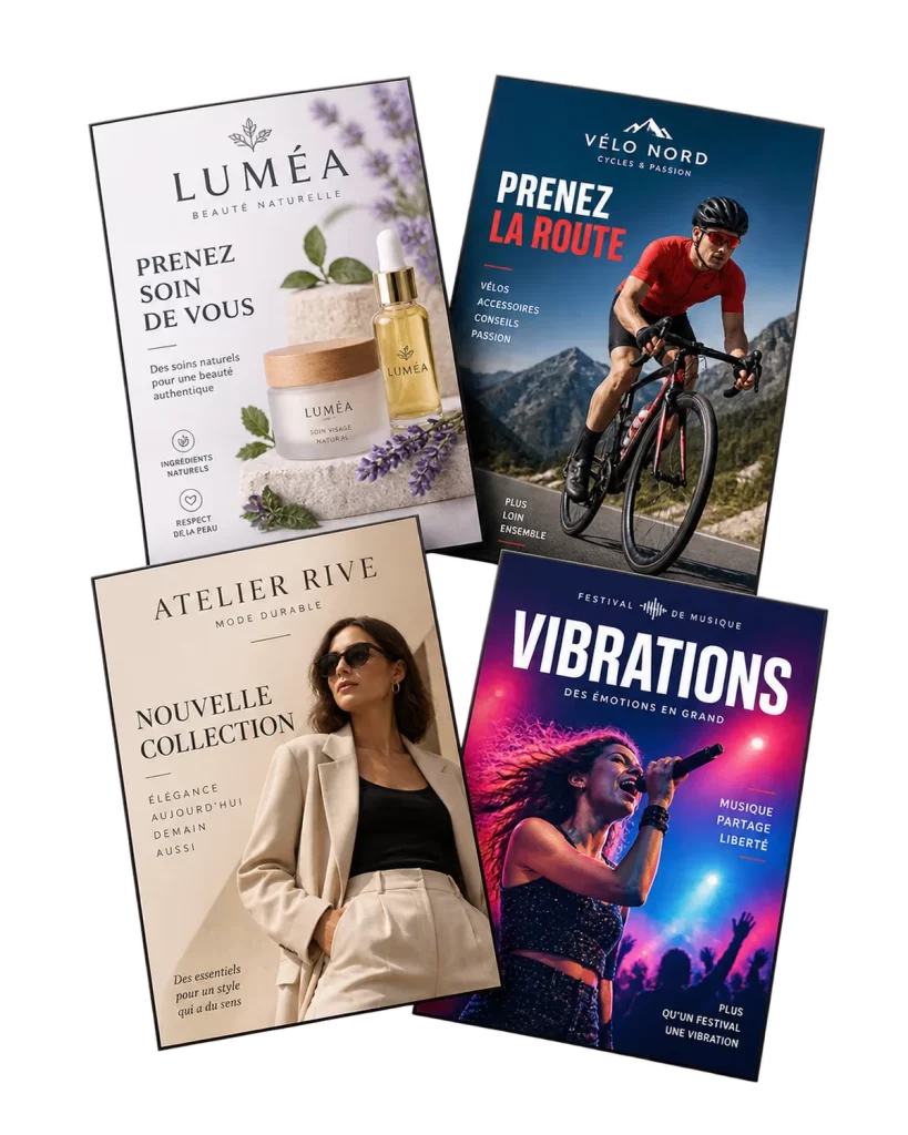 Flyer : exemples de réalisations sur mesure