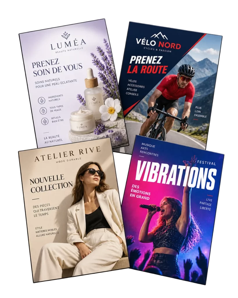 Flyer : exemples de réalisations sur mesure