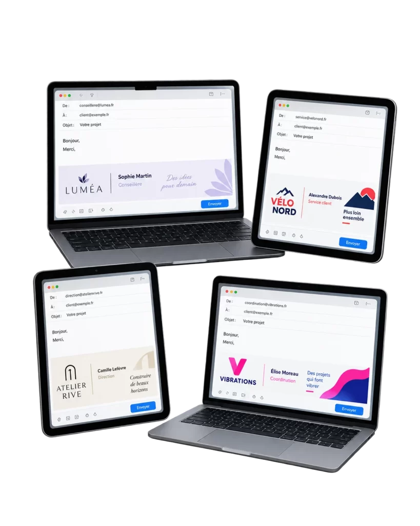 Signature courriel : exemples de réalisations sur mesure